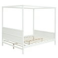 thumbnail image 6 of Dtwnek Canopy Platform Bed with Headboard and Footboard,Slat Support Leg, White, 6 of 9