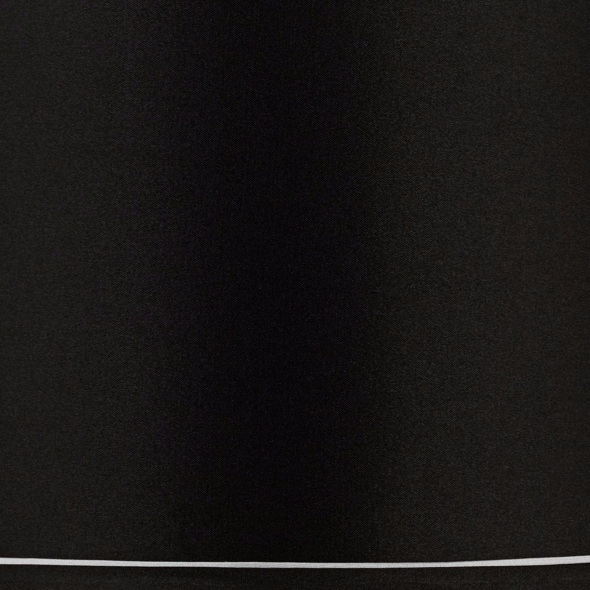 Springcrest Sydnee Collection Satin Black Medium Drum Lamp Shade 14" Top x 16" Bottom x 11" Slant x 11" High (Spider) Replacement with Harp and Finial