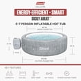 thumbnail image 3 of Coleman Sicily 5-7 Person AirJet Inflatable Hot Tub with EnergySense Cover, Grey, 85"x28", 3 of 10