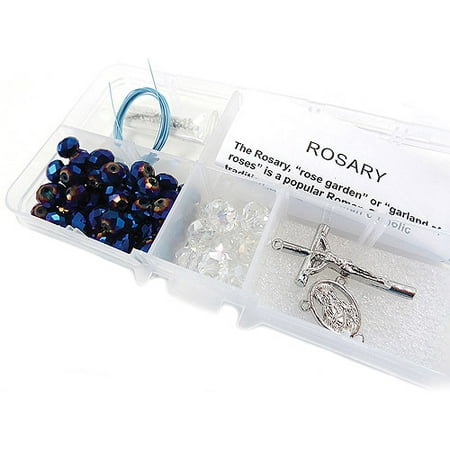 June Kit - Crystal and Pearl Rosary Bead Kit, Makes 1