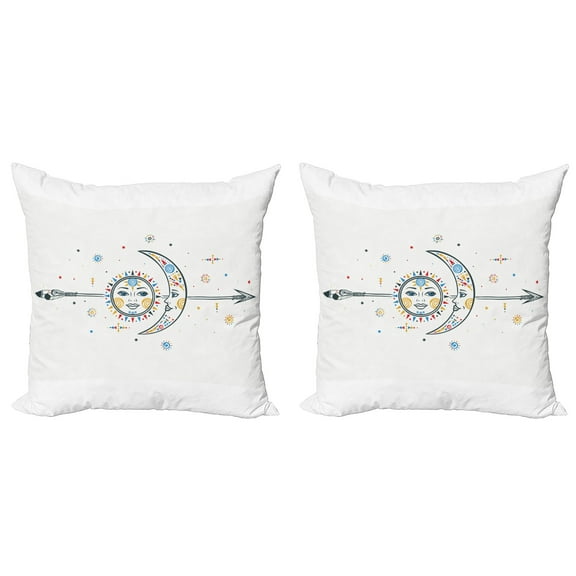 Ambesonne Vintage Throw Pillow Cover 2 Pack, Ornaments Art, 20", Multicolor