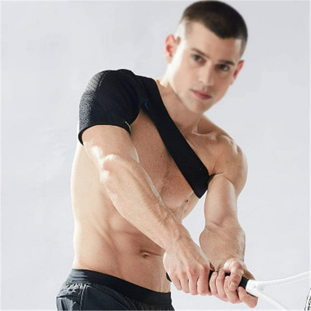 Shoulder Brace Strap Protection Adjustable Pressure Stable Sports Shoulder Protector Shoulder Supports (Color : Black, Size : Right Shoulder)