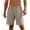 Khaki1, variant on Kojanyu Men's Cotton Casual Shorts Elastic Waist Drawstring Lounge Beach Relaxed Fit Big and Tall Plus Size Summer Shorts L to 5XL