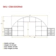 thumbnail image 6 of Shipping Container Canopy Shelter Kit - 40'(L) x 40'(W) 21 Oz PVC White Cover Storage Container Roof and Front Wall w/ Doors and Back End Wall - Snow, UV and Weather-Resistant, 6 of 9