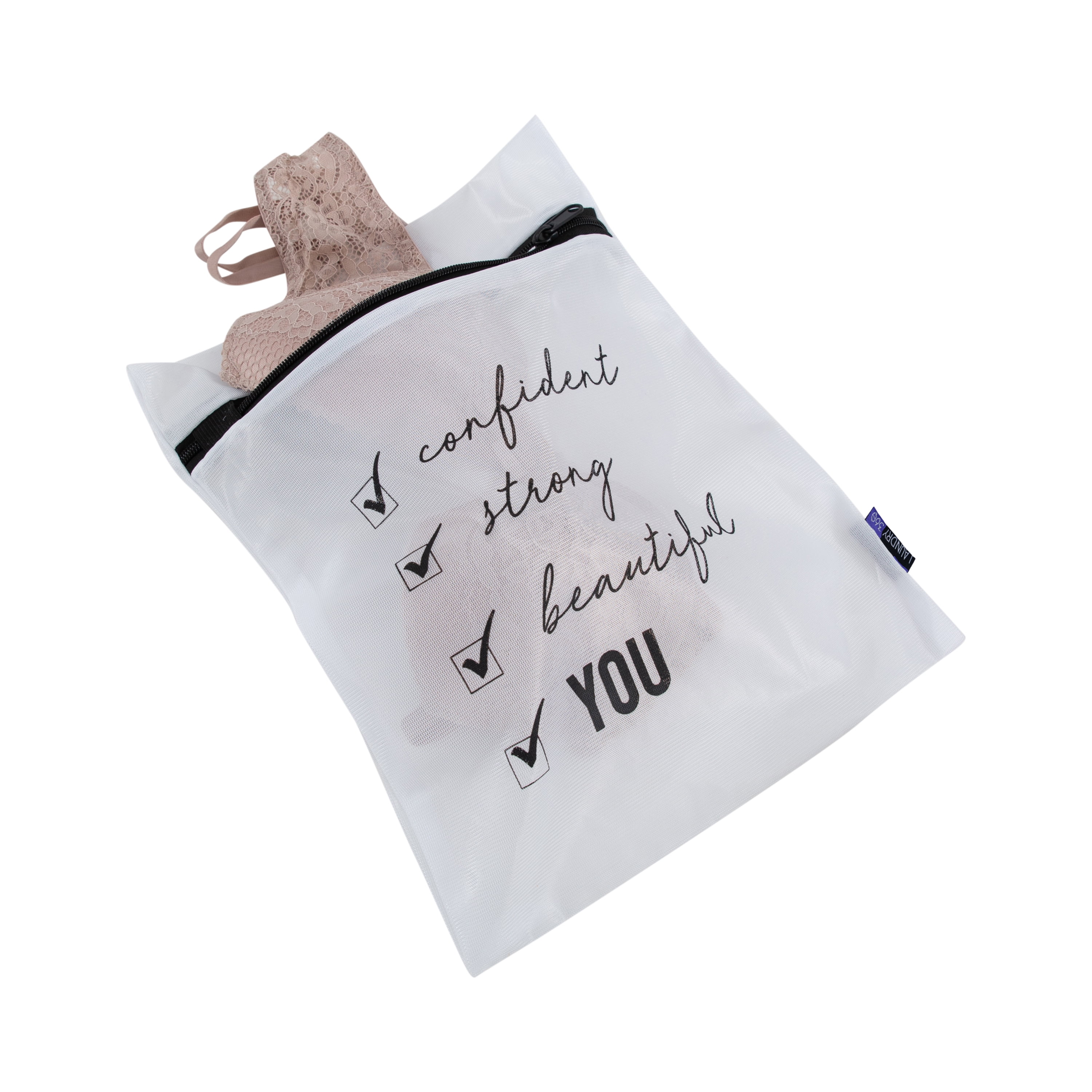 Laundry 360 3 Piece Printed Mesh Wash Bags with Bra Bag