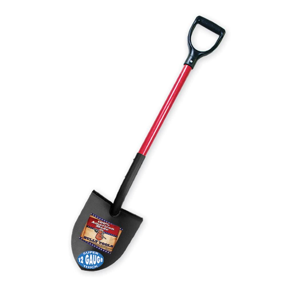NEW Bully Tools 82515 14 Gauge Round Point Shovel with Fiberglass Long Handle