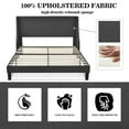 thumbnail image 5 of Allewie Queen Size Fabric Upholstered Platform Bed Frame with Wingback Headboard, Dark Grey, 5 of 9