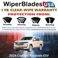 thumbnail image 2 of 2024 Cadillac Escalade ESV Beam Wiper Blades Wipers w/1yr Warranty (Set of 3) w/Rear Wiper (WiperBladesUSA), 2 of 5