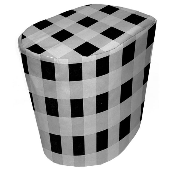 Buffalo Check Plaid Food Processor Cover by Penny's Needful Things (Small, White)