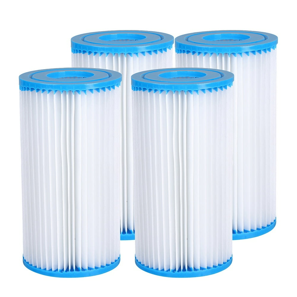 Pool Filters Size A or C for Summer Waves, 4 Pack Type A or C Pool Filter Cartridge Replacement