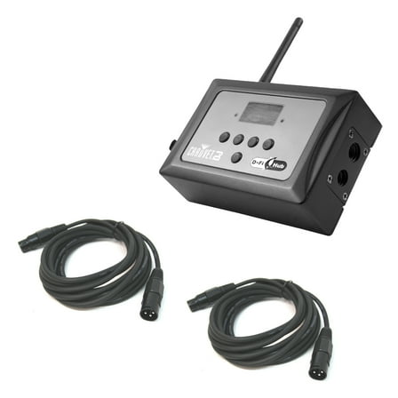Chauvet DJ Lighting D-Fi Hub DMX 2.4 GHz Transmitter or Receiver & DMX Cables