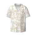 thumbnail image 6 of Kdxio Men's Hawaiian Shirt for Men Short Sleeve Shirt White Rabbit Summer Casual Holiday Beach Button Down T-Shirts, 6 of 7