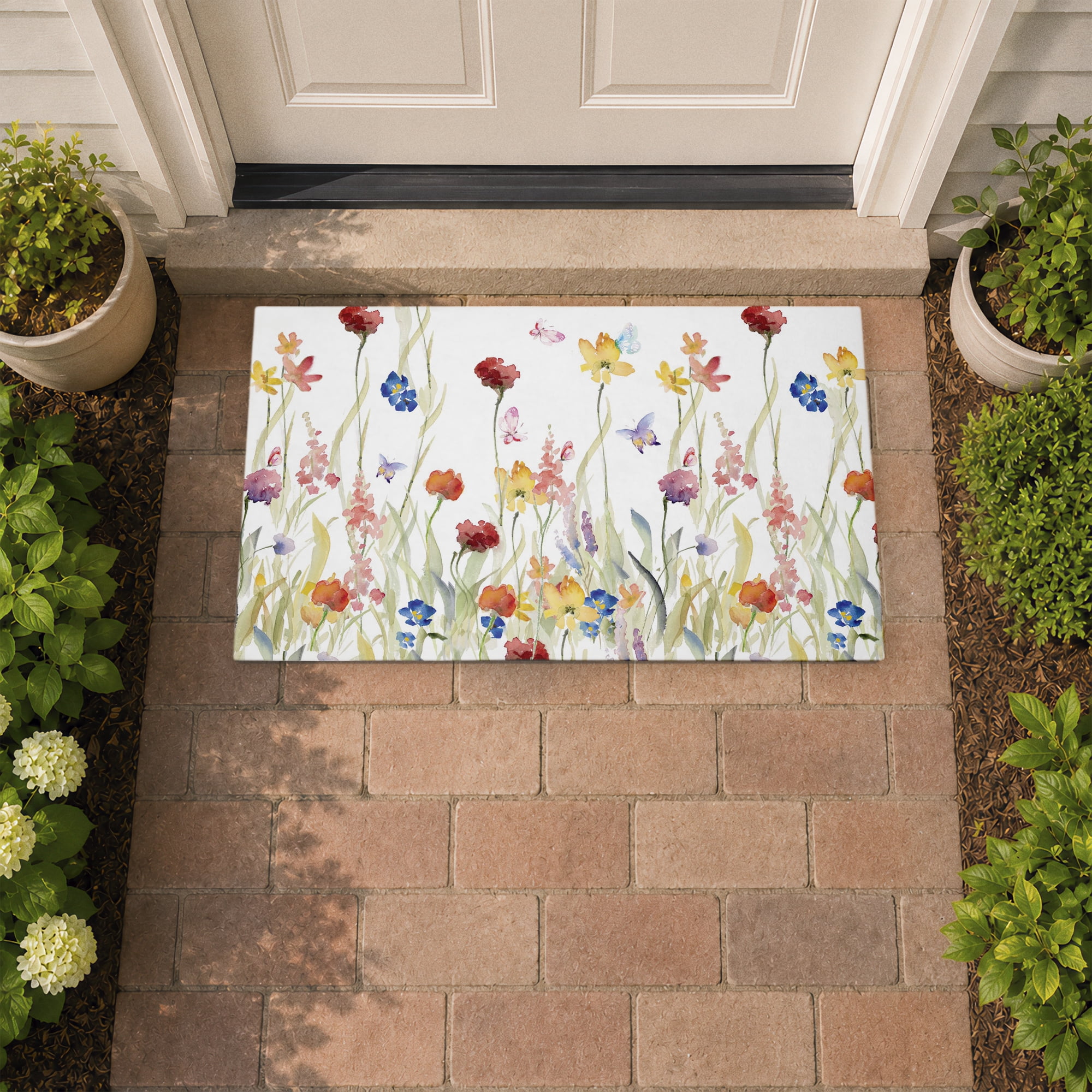 Stupell Industries Amongst The Flowers Printed Outdoor Door Floor Mat, design by Lanie Loreth