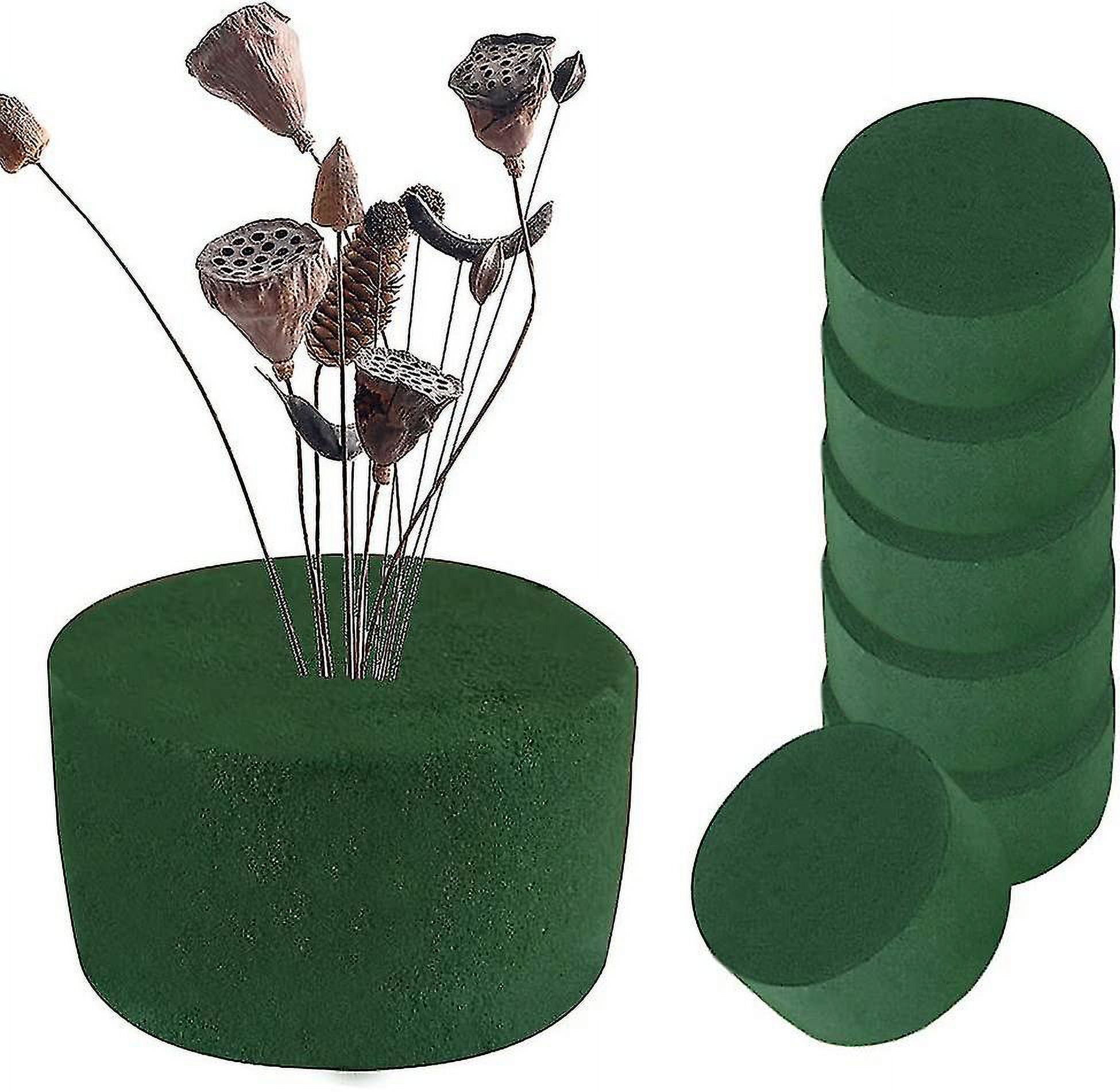 Lot De 8 Mousses Florales Rondes Vertes – 8 Cm De Diamètre, 4 Cm De Hauteur – Pour Arrangements Frais Ou Artificiels – Idéal Mariage, Décoration