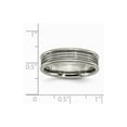 thumbnail image 6 of Titanium Grooved and Beaded 6mm Polished Band Size: 10; for Adults and Teens; for Women and Men, 6 of 6