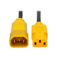 thumbnail image 2 of Tripp Lite 4ft Computer Power Cord Extension Cable C14 to C13 Yellow 10A 18AWG 4' - 10A, 18AWG (IEC-320-C14 to IEC-320-C13 with Yellow Plugs) 4-ft.", 2 of 4