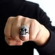 thumbnail image 5 of Anillo de calavera Anillo de grieta tallada retro Anillo de cabeza fantasma Anillo de accesorios de joyería, 5 of 7