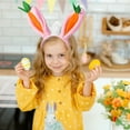 thumbnail image 6 of Wovilon Easter Holiday Decoration Easter Ears Carrot Head Buckle Gauze Dress Easter Style Headband, 6 of 6