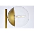 thumbnail image 4 of Eclipse 3 Lights Brass Floor Lamp With Clear Glass, 4 of 5