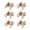 Gold 3 Pairs, variant on 1/2/3 Pairs Frog-Shaped Earrings Clip-On Functionality Alloy Ear Clips Electroplated Earrings Jewelry Accessories