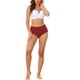 thumbnail image 2 of BRAGAS ALTAS CURVY GLAM para el Día de la Madre, Control de Abdomen, Color Sólido, Cobertura Total, Talla XL, Burdeos, 2 of 4