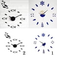 thumbnail image 2 of Mediterranean Style Wall Clock Rudder Tower Mute Clock Small Mute Clock Mediterranean Fish DIY Mute Clock Blue, 2 of 9