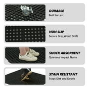 Ktaxon 36 x 36 Rubber Floor Mat with Drainage Holes, Anti-Fatigue Non-Slip Drainage Mat Entry Door Mat for Kitchen Restaurant, Black