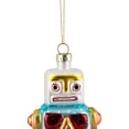 thumbnail image 6 of Northlight Glittered Robot Glass Christmas Ornament - 4.75" - Multi-Colored, 6 of 7