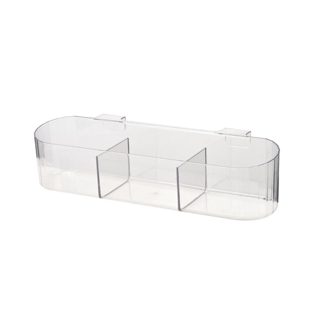 Cateissary Estante de almacenamiento para cocina, compartimentos para puerta de armario de baño, tarro para condimentos, soporte para artículos Cocina y Comedor Transparente