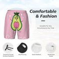 thumbnail image 4 of Kdxio Cute Avocado Print Men'S Swim Trunks With Compression Liner 7 Inch Inseam Quick Dry Swim Shorts, 4 of 7