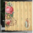 thumbnail image 4 of Ambesonne Vintage Shower Curtain, Romantic Country Roses, 69"Wx75"L, Sand Brown Pale Pink, 4 of 5
