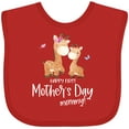 thumbnail image 3 of Inktastic Cute Giraffes Happy First Mother's Day Boys or Girls Baby Bib, 3 of 4