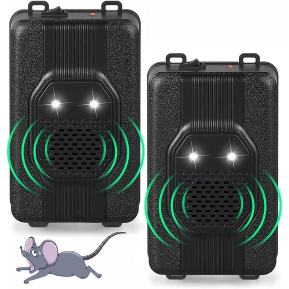 G·PEH Ultrasonic Rodent Repellent LED Strobe Lights 2 Pack Truck Car Garage Basement Wide Coverage