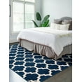 thumbnail image 4 of Unique Loom Trellis Collection Area Rug - Philadelphia (9' x 12' 2" Rectangle Dark Blue/Navy Blue), 4 of 9