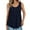 Navy, variant on Women Summer Round Neck Tank Tops Casual Textured Basic Blouse Sleeveless Crop Pleated Tunic T Shirts Navy XL