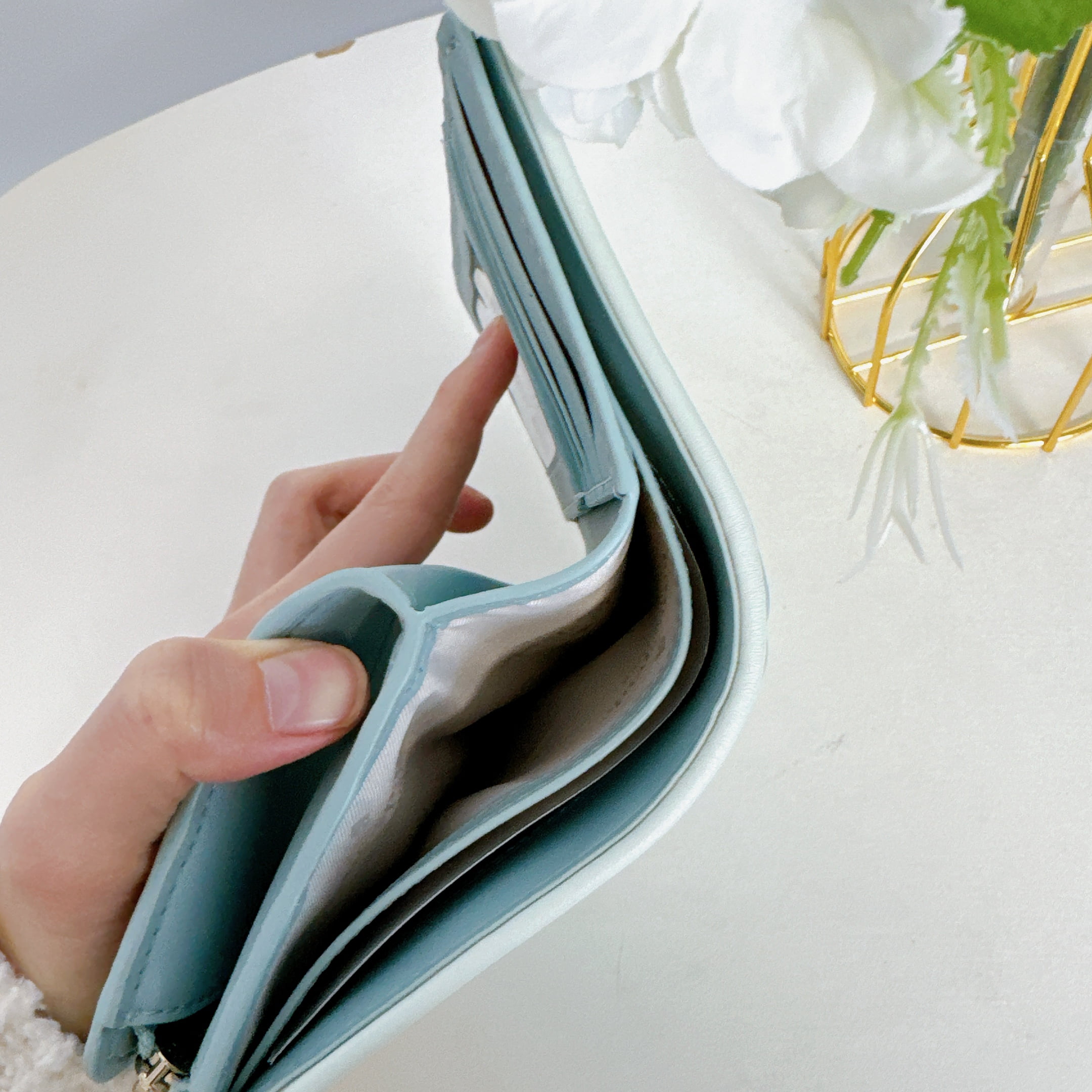 Kate Spade KF466 Carey Colorblock Medium Compact Bifold Wallet IN Wild Sage Multi