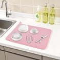 thumbnail image 2 of Unique Bargains Absorbent Microfiber Kitchen Mat Stone Drying Mat Pink 15.7*11.8 in, 2 of 6