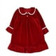 thumbnail image 1 of Vestido de noche rojo de Navidad, pijamas, ropa para niños, ropa de dormir de terciopelo cálida de invierno para bebés, niñas y niños, trajes de manga larga para niños, 1 of 4