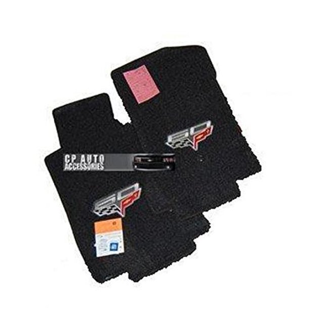 Fits Early 2013 Chevrolet Corvette C6 60th Anniversary Ebony Floor Mats Fronts