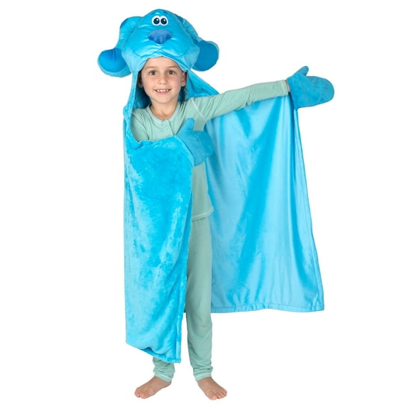 Blue's Clues Kids Hooded Throw Blanket, Wearable Plush
