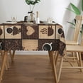 thumbnail image 4 of Coffee Print Rectangle Table Cloth for Dining Tables,Reusable Modern Art Coffee Cup Bean Abstract Love Heart Print Tablecloths Decoration Table Cover for Kitchen,Holiday,Party, 60x84 Inch, 4 of 8
