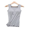thumbnail image 2 of Cheers Débardeur Sport Sans Manches en Modal pour Femmes, Col en U, Couleur Unie, 2 of 6
