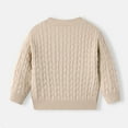 thumbnail image 5 of Zshosam Baby Boy Sweater Boys Sweaters Kids Fall Fashion Crewneck Rib Knit Pullover Sweater Size 3T 4T,(Beige 3-4 Years), 5 of 5