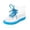 Blue, variant on Fashion Rain Boots Elevated Lace Up Transparent Matsutake Thick Bottom Jelly Short Boots