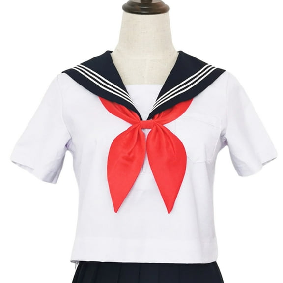 Adjustable Sailors Bowtie Fashion School Uniform Bows Tie Color Necktie for Women's Workwear Shirt