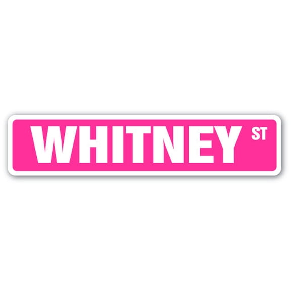 WHITNEY Street Sign Childrens Name Room Sign | Indoor/Outdoor |  18" Wide