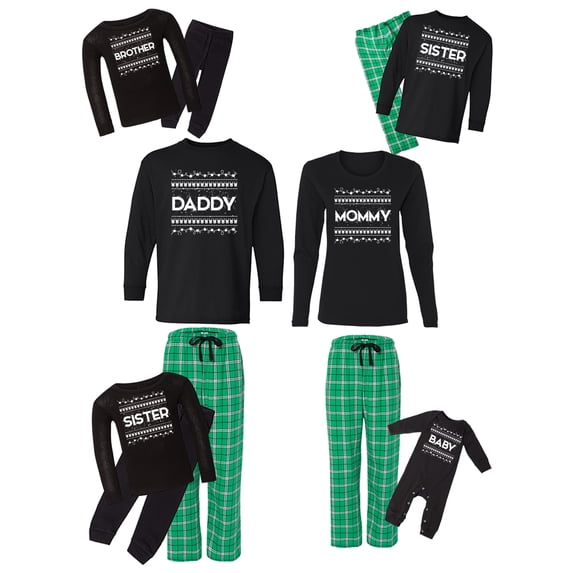 Awkward Styles Family Christmas Pajamas Set Green Holiday Matching Sleepwear