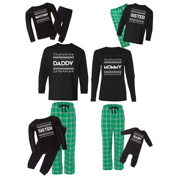 Awkward Styles Family Christmas Pajamas Set Green Holiday Matching Sleepwear