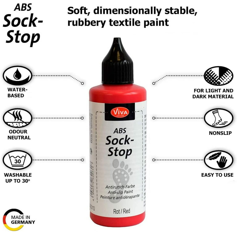 Viva Decor Sock Stop Non Slip Transparent Liquid 2,77 Fl Oz,Abs