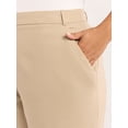 thumbnail image 4 of Sofia Jeans Women's and Women's Plus Linen Blend Wide Leg Pants, 32" Inseam, Sizes 0-28W, 4 of 4